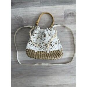 Straw Crossbody Bag, Women Beach Shoulder Summer Top Handle Crossbody Round